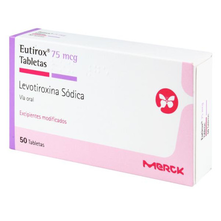 EUTIROX 75 MCG 50 TABLETAS LEVOTIROXINA SODICA