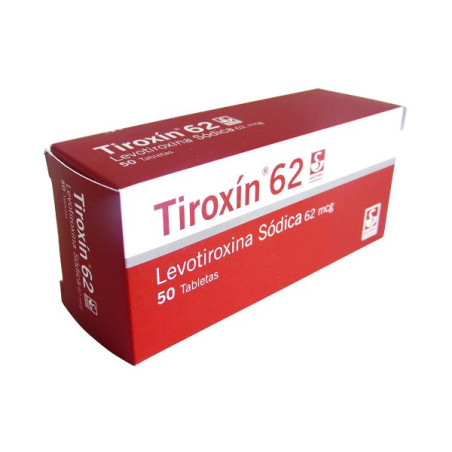 TIROXIN 62 MCG 50 TABLETAS(PB) LEVOTIROXINA SODICA