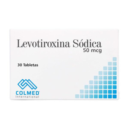 LEVOTIROXINA 50 MCG 30 TABLETAS PC LEVOTIROXINA SODICA