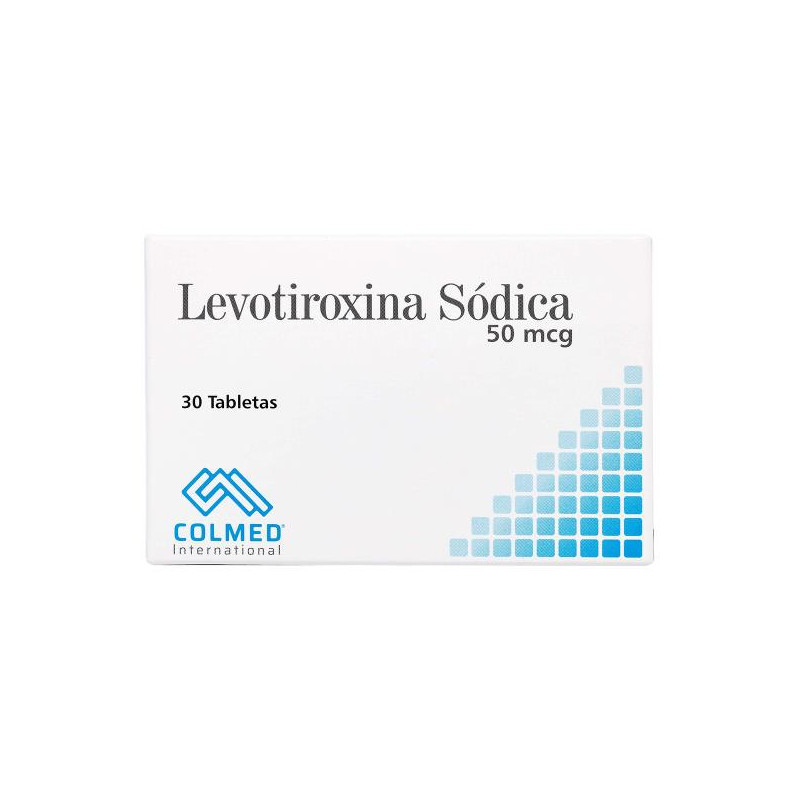 LEVOTIROXINA 50 MCG 30 TABLETAS PC LEVOTIROXINA SODICA