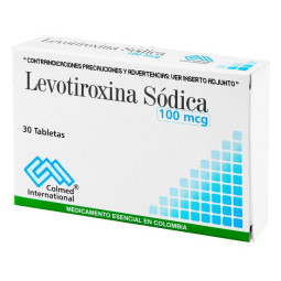 LEVOTIROXINA 100 MG 30 TABLETAS PC LEVOTIROXINA SODICA