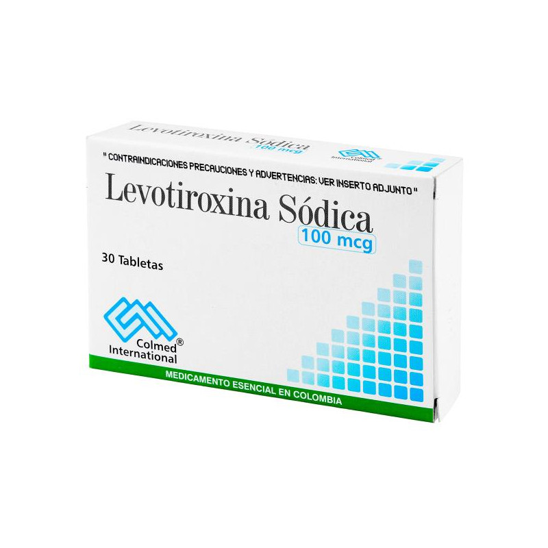 LEVOTIROXINA 100 MG 30 TABLETAS PC LEVOTIROXINA SODICA