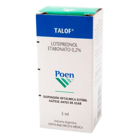 TALOF 2 MILIGRAMOS 5 MILILITROS (DA) LOTEPREDNOL ETABONATO