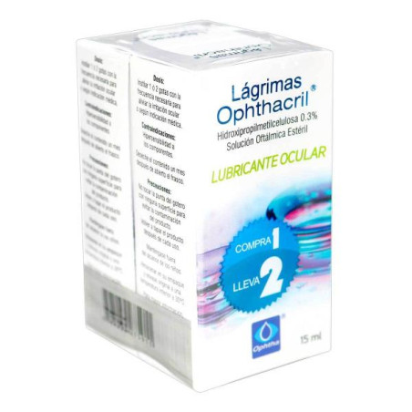 OPHTHACRIL GOTAS 15ML COMPRA 1 LLEVE 2 HIDROXIPROPILMETILCELULOSA