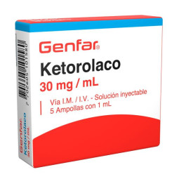 KETOROLACO INYECTABLE 30MG/M 5AMP. GF 