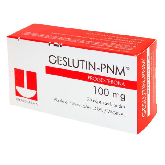 GESLUTIN 100 MG 30 CAPSULAS (A) PROGESTERONA