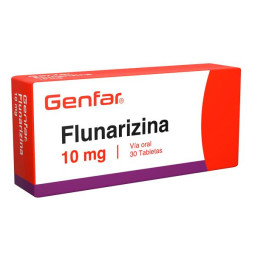 FLUNARIZINA 10 MG 30 TABLETAS GF FLUNARIZINA