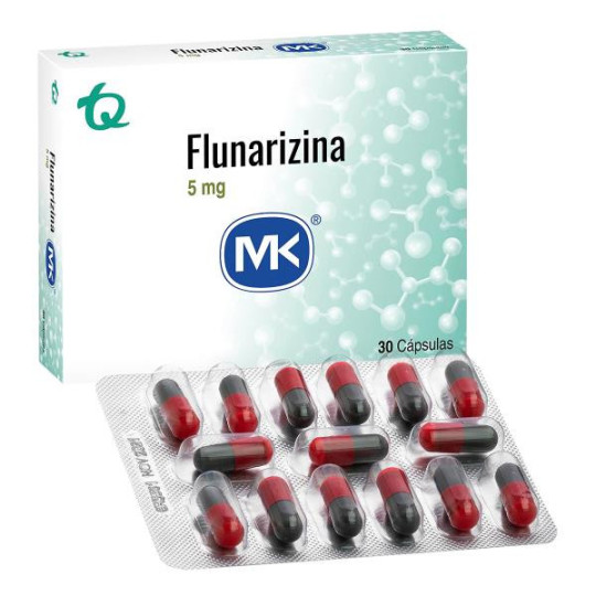 FLUNARIZINA 5 MG 30 CAPSULAS MK FLUNARIZINA