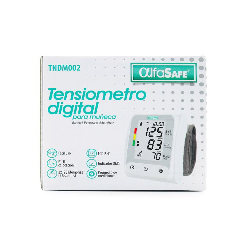TENSIOMETRO DIGITAL MUNECA ALFASAFE HK-6 