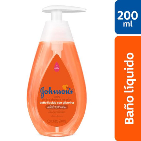 BANO JJ BABY DE LOS PIES A CABEZA 200 ML BANO LIQUIDO