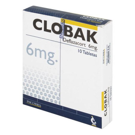 CLOBAK 6 MG 10 TABLETAS DEFLAZACORT