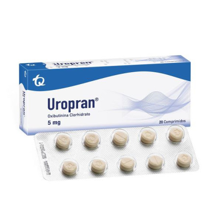 UROPRAN 5 MG 20 TABLETAS OXIBUTININA