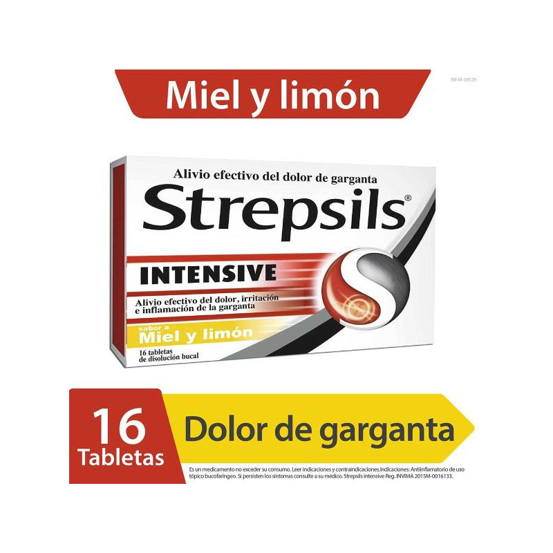 STREPSILS INTENSIVE 8.75MG 16 TBS BENOXINATO CLORHID-CETILPIRI-CLORU