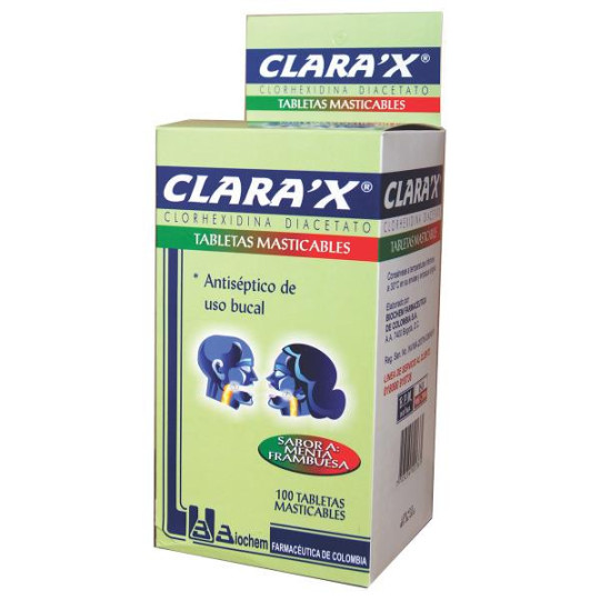CLARAX TABLETAS MASTICABLES X 100 MEN.FR CLORHEXIDINA