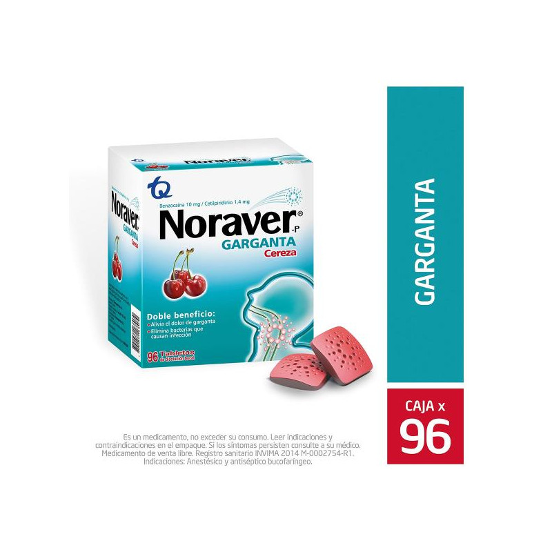 NORAVER CEREZA 96 PASTILLAS(A) FINELEFRINA NORAVER CEREZA 96 PASTILLAS(A) FINELEFRINA