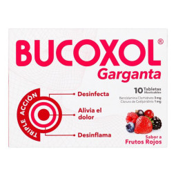 BUCOXOL TRIPLE ACCION F.ROJOS 10 TBS BENCIDAMINA