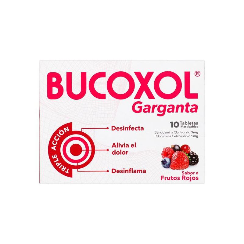 BUCOXOL TRIPLE ACCION F.ROJOS 10 TBS BENCIDAMINA