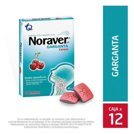 NORAVER CEREZA 12 PASTILLAS FENOL 