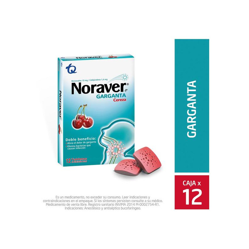 NORAVER CEREZA 12 PASTILLAS FENOL 