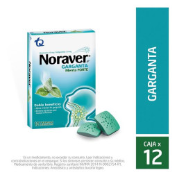 NORAVER MENTA / FORTE 12 PASTILLAS FENOL