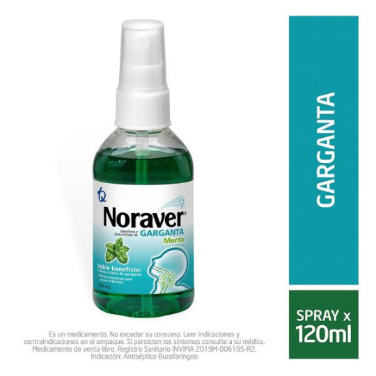 NORAVER MENTA SPRAY 120 ML FENOL NORAVER MENTA SPRAY 120 ML FENOL