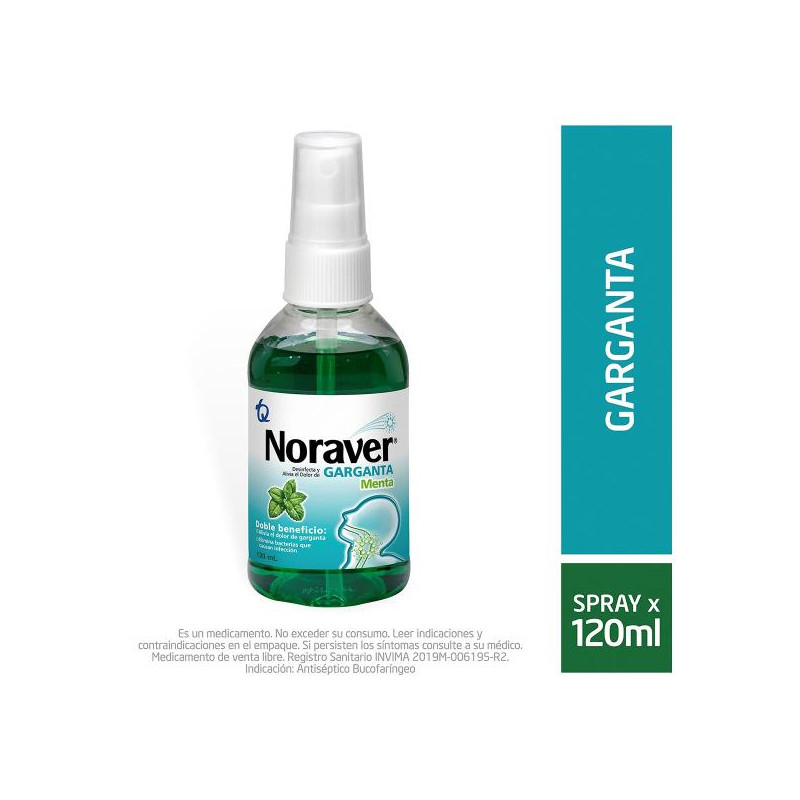 NORAVER MENTA SPRAY 120 ML FENOL NORAVER MENTA SPRAY 120 ML FENOL