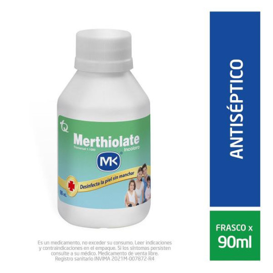 MERTHIOLATE INCOLORO TECNOQUIMICAS 90 ML TIMEROSAL
