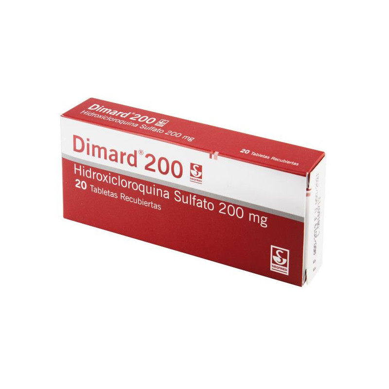 DIMARD 200 MG 20 TABLETAS (DA)(A)(PB) HIDROXICLOROQUINA DIMARD 200 MG 20 TABLETAS (DA)(A)(PB) HIDROXICLOROQUINA