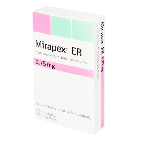 MIRAPEX ER 0.75 MG 10 TABLETAS (PRAMIPEPSOL)