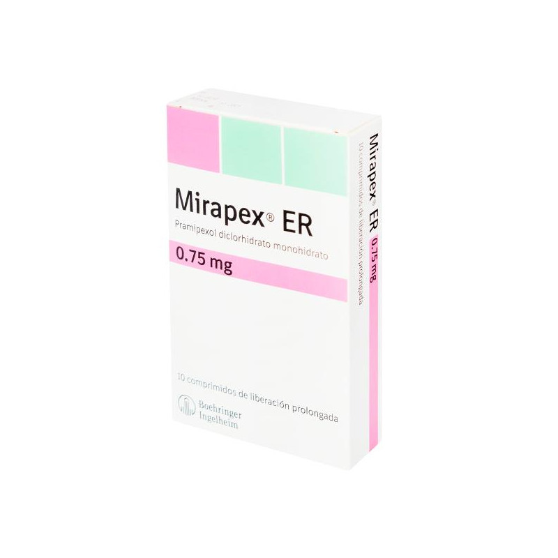 MIRAPEX ER 0.75 MG 10 TABLETAS (PRAMIPEPSOL)