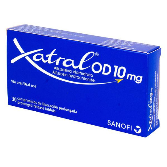 XATRAL OD 10 MG 30 TABLETAS (A) ALFUZOSINA
