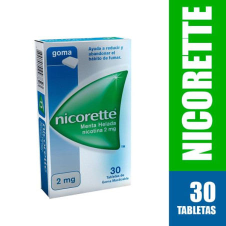 NICORETTE MENT.HELADA 2 MG 30 GOM.MASCAR NICOTINICO