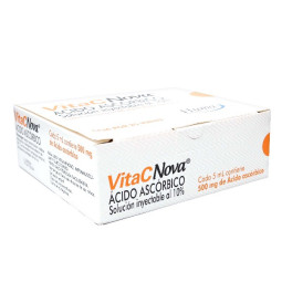 VITACNOVA 500MG/5ML 25 VIALES ACIDO ASCORBICO
