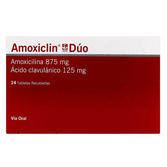 AMOXICLIN DUO 875MG/125MG 14 TAB REC AMOXICLIN DUO 875MG/125MG 14 TAB REC