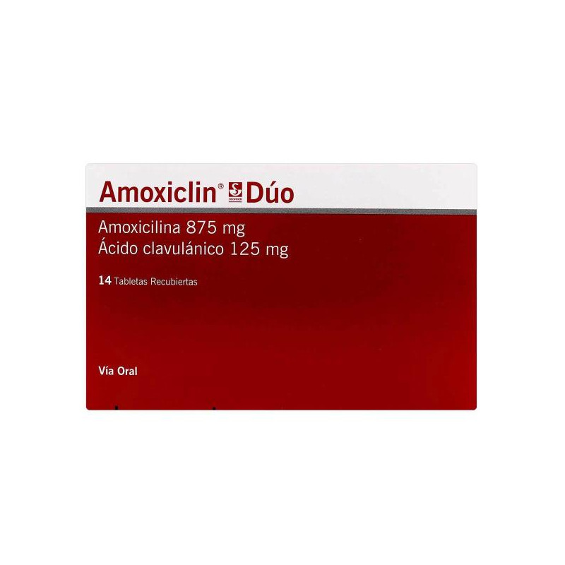 AMOXICLIN DUO 875MG/125MG 14 TAB REC AMOXICLIN DUO 875MG/125MG 14 TAB REC