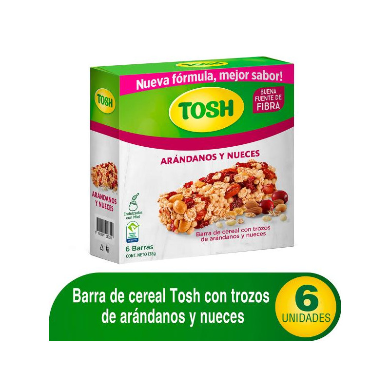 BARRA CEREAL TOSH ARAN.Y NUEC 23G 6 UDS 