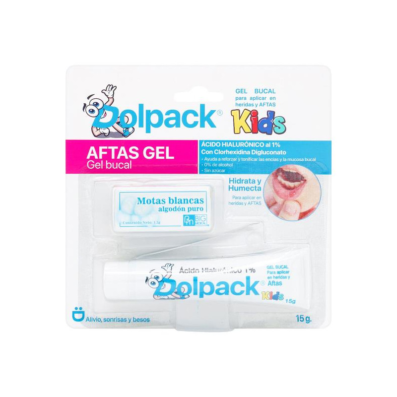 GEL BUCAL DOLPACK KIDS AFTAS 15G PIN ALG K58DENTAL