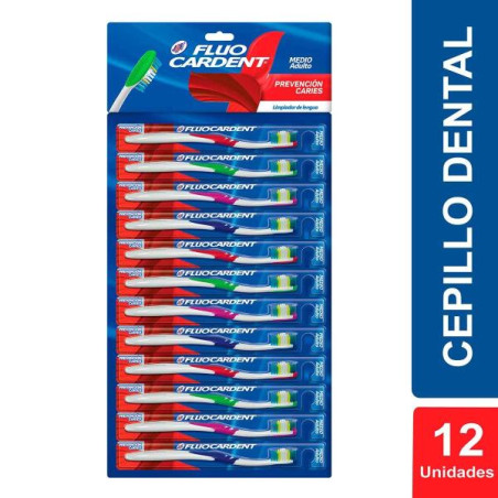CEP.FLUOC PREVENCION CARIES ADUL X 12 UN CEPILLO DENTAL