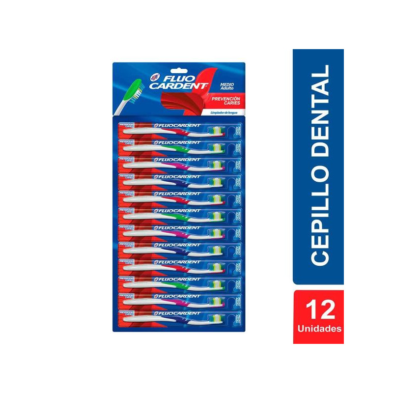 CEP.FLUOC PREVENCION CARIES ADUL X 12 UN CEPILLO DENTAL
