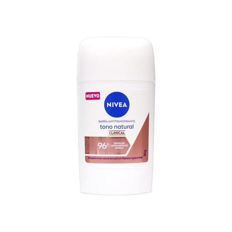 DTE NIVEA TONO NATURAL CLIN. BARRA 50 ML 