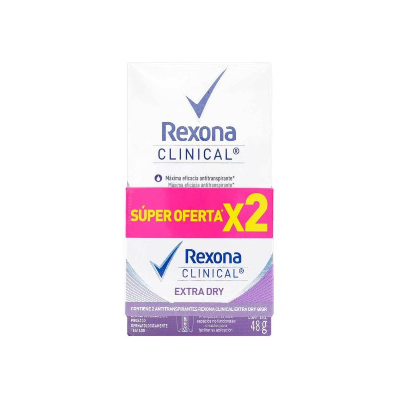 2 DTE REXONA EXTRA DRY WOM 48 S.O 