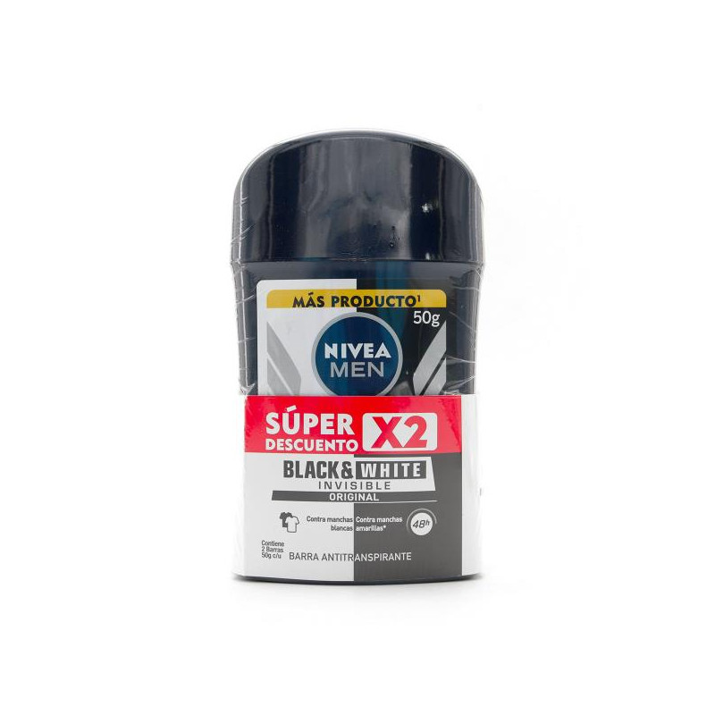 2 DTE NIVEA BARRA BLACK WHITE H.50GR S.O 2 DTE NIVEA BARRA BLACK WHITE H.50GR S.O
