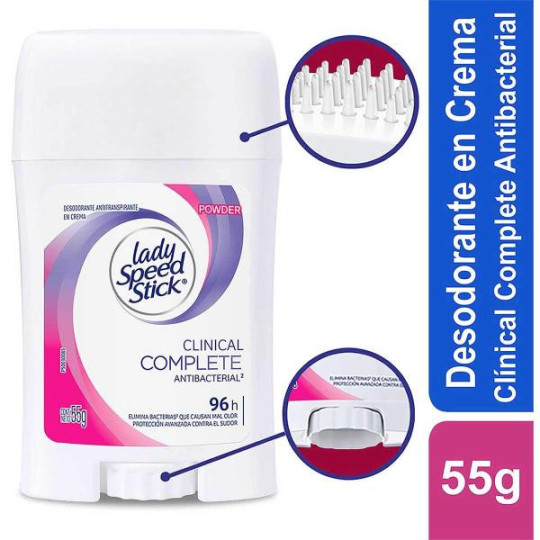 DTE.LADY SPEED STICK CLINICAL CREMA 55GR DESODORANTE EN CREM