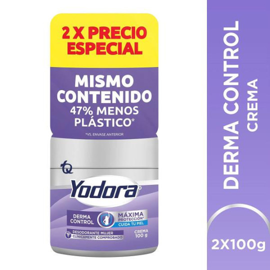 DTE YODORA CR.ATP DERMA CONTROL 2 X 100 GR P.E