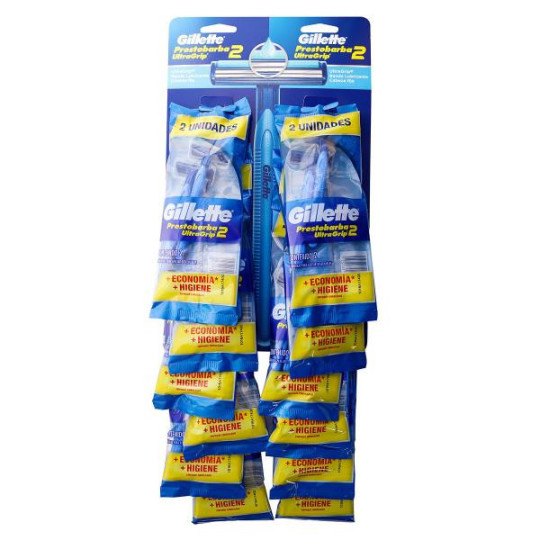 MAQ.PRESTOBARBA U.GRIP2 12 BOLSAS X 2UND MAQUINAS