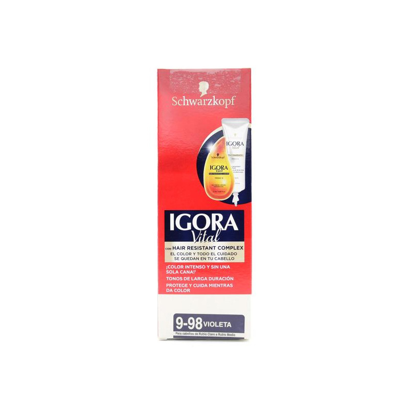 IGORA VITAL TUBO 9-98 VIOLETA ROJIZO IGORA VITAL TUBO 9-98 VIOLETA ROJIZO