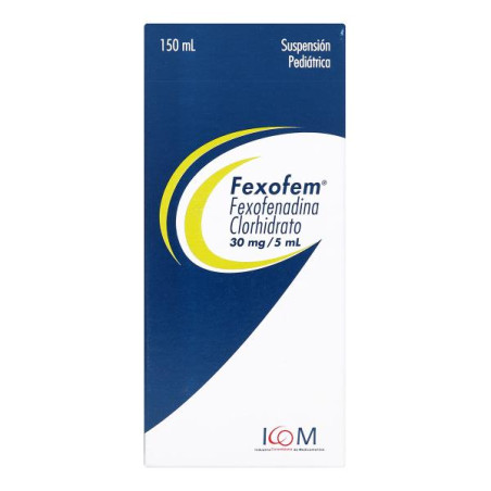 FEXOFEM SUSPENSION 30 MG 150 ML (PUMCV) FEXOFENADINA