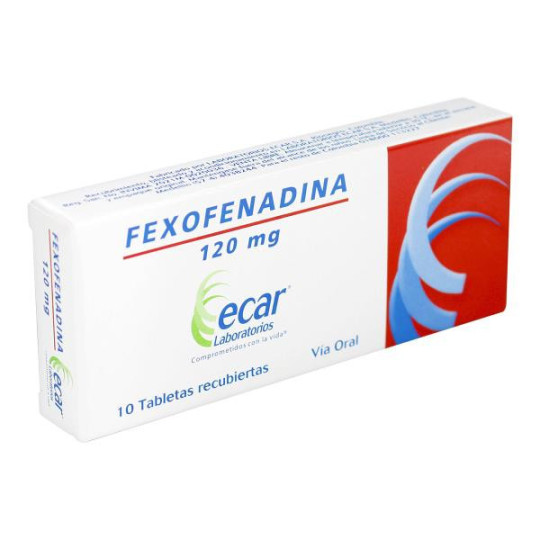 FEXOFENADINA 120 MG 10 TBS EC FEXOFENADINA 120 MG 10 TBS EC