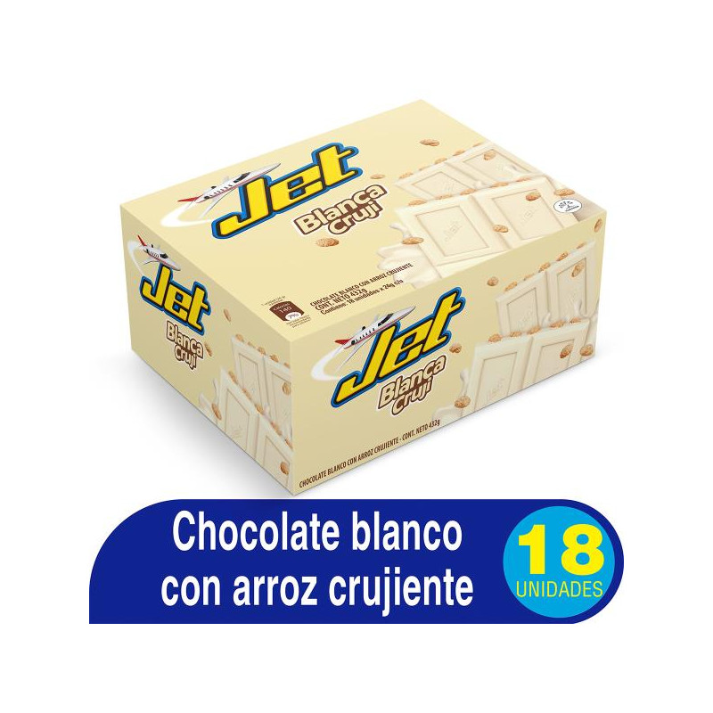CHOCOLATINA JET BLANCA 18 UND