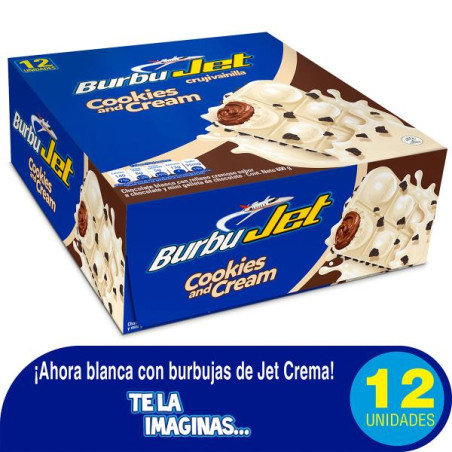 CHOC.JET BURBUJET BLANCA 50 GR 12 UNDS 